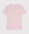 T-shirt a maniche corte in cotone a righe donna bianco/rosso