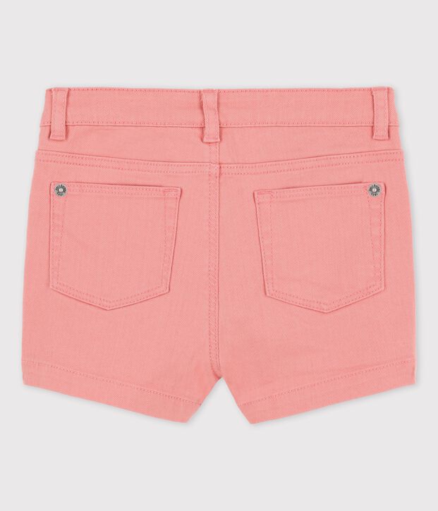 Short in denim bambina rosa