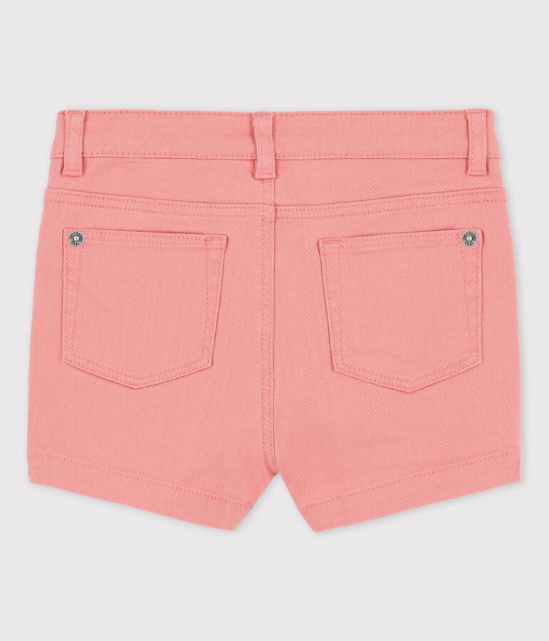 Short in denim bambina rosa