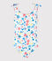 Costume intero riciclato bambina bianco MARSHMALLOW/bianco MULTICO