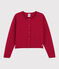 Cardigan in cotone bambina rosso TERKUIT BRILLANT