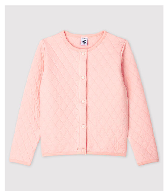 Cardigan bambina in tubique rosa MINOIS