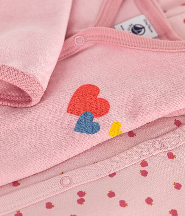 Set di pigiami in cotone con stampa neonato multicolore