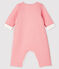 Tutina lunga bebè in tubique trapuntato rosa CHARME