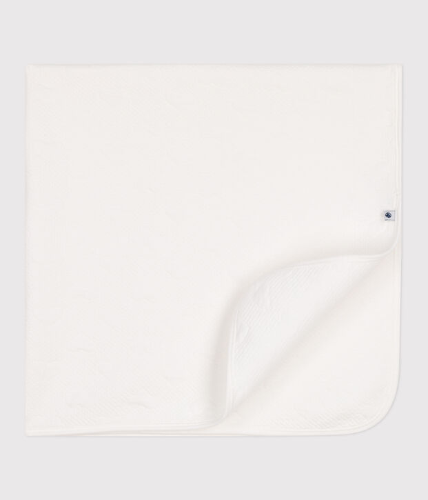 Coperta in tubique neonato bianco