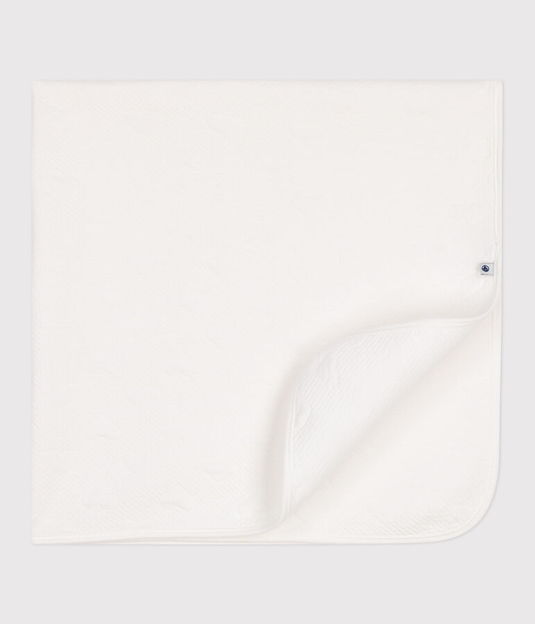 Coperta in tubique neonato bianco