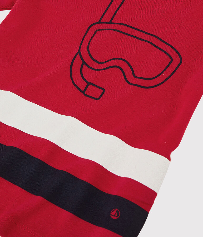 T-shirt maniche corte in cotone bambino rosso TERKUIT