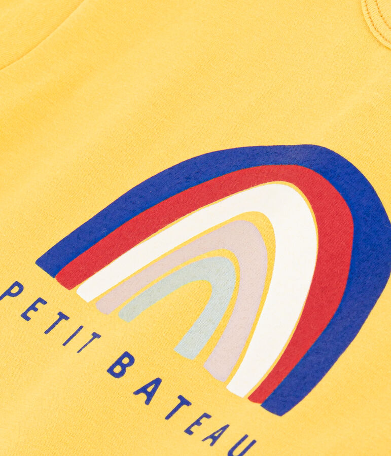 T-shirt a maniche corte in jersey leggero beb&egrave; giallo