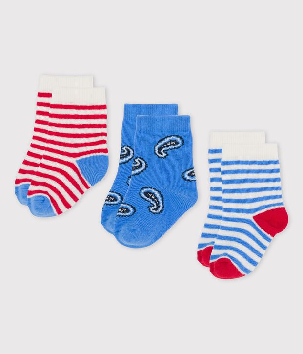 Confezione da 3 paia di calzini beb&egrave; multicolore