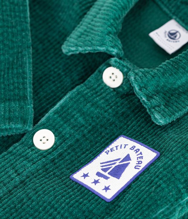Tutina lunga in ciniglia tinta unita neonato verde