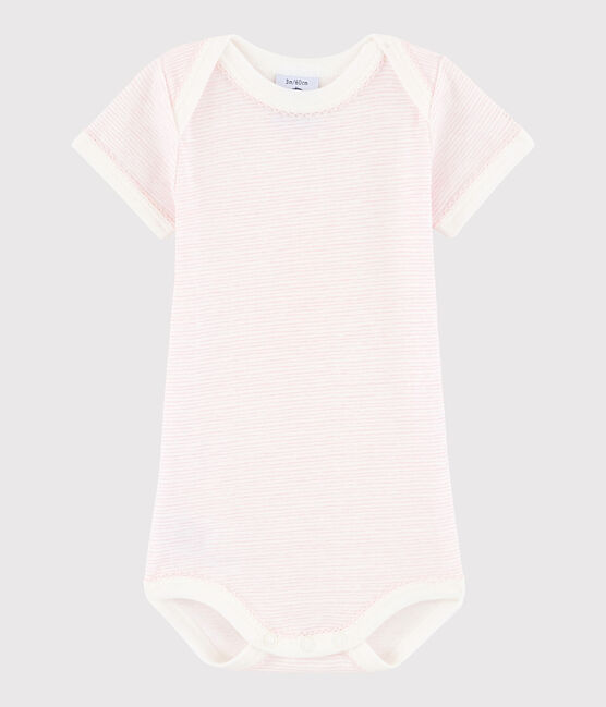Body manica corta bebè femmina bianco LAIT/ BABYLONE