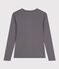 T-shirt L'ICONIQUE girocollo in cotone Donna grigio BONGRIS