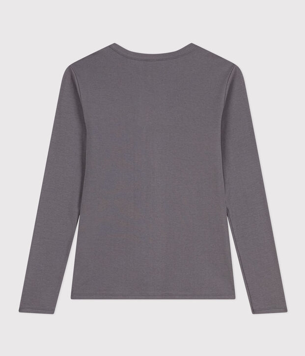 T-shirt L'ICONIQUE girocollo in cotone Donna grigio