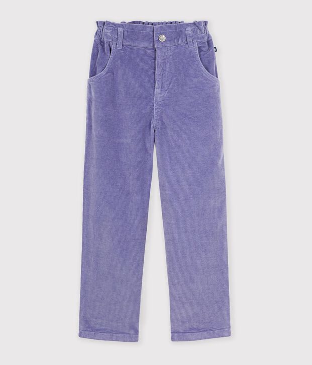 Pantaloni in velluto bambino viola