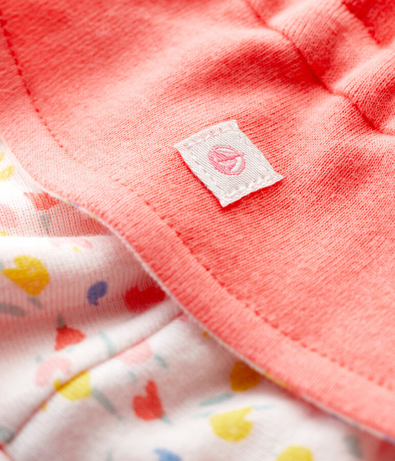 Cappello alla pescatora beb&egrave; in spugna bouclette di cotone biologico arancione PEACHY