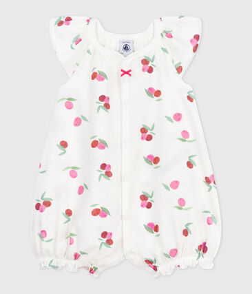 Tutina corta in cotone con frutti neonato