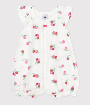 Tutina corta in cotone con frutti neonato - 2