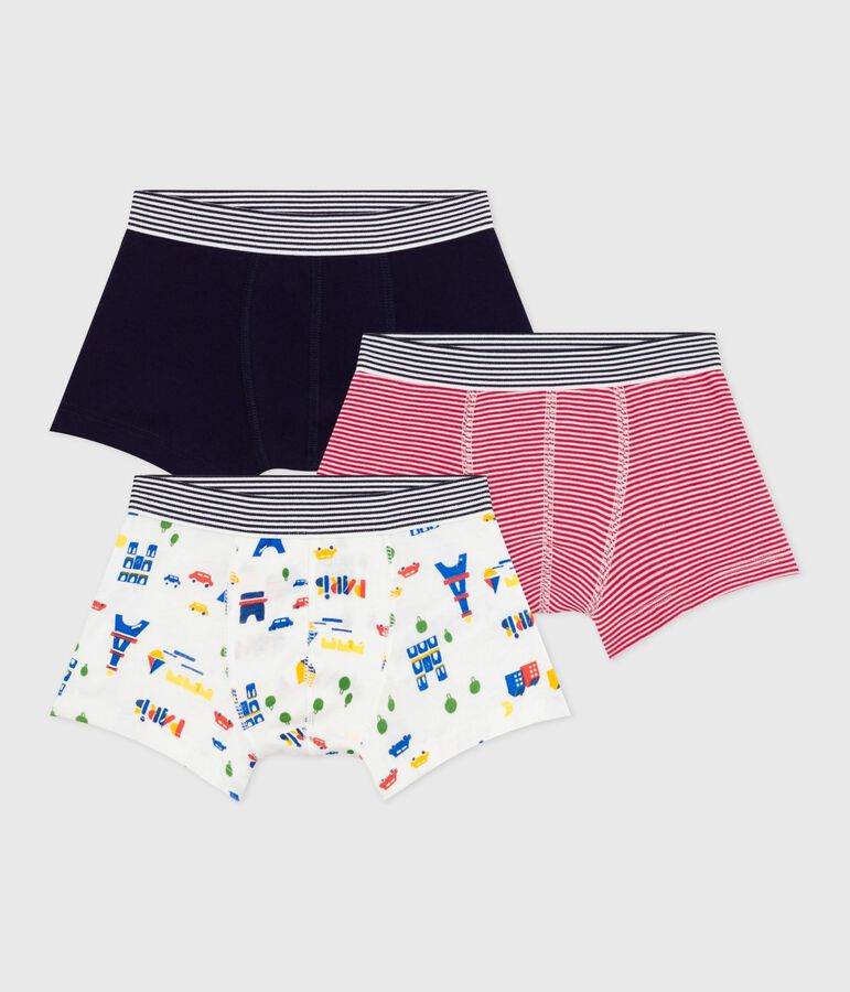 Set di boxer in cotone con stampa Parigi bambino multicolore