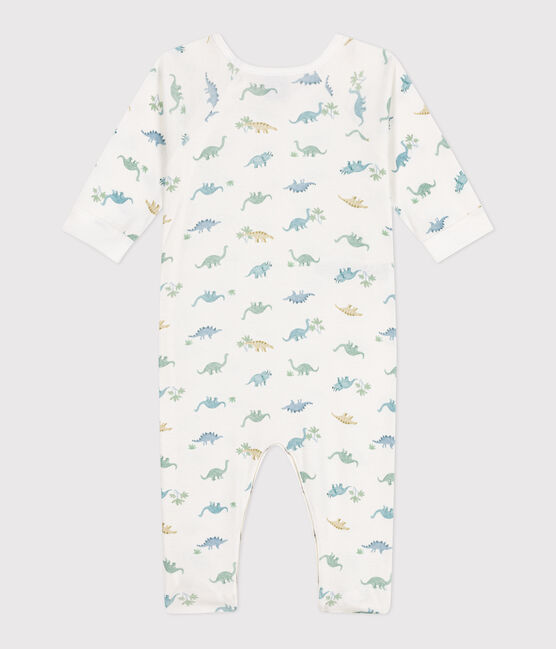 Pigiama in cotone con dinosauri neonato bianco MARSHMALLOW/bianco MULTICO