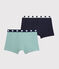 Confezione da 2 boxer ragazzo in cotone biologico e elastan variante 1