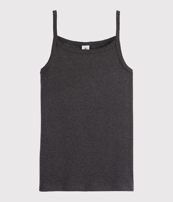 Canottiera con spalline iconica in cotone Donna grigio CITY CHINE