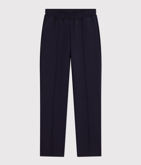 Pantaloni in cotone e elastan donna blu SMOKING