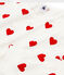 Pigiama bambina fantasia cuori a costine bianco MARSHMALLOW/rosso TERKUIT