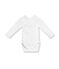 Body nascita maniche lunghe bebé unisex in cotone grattato bianco Ecume