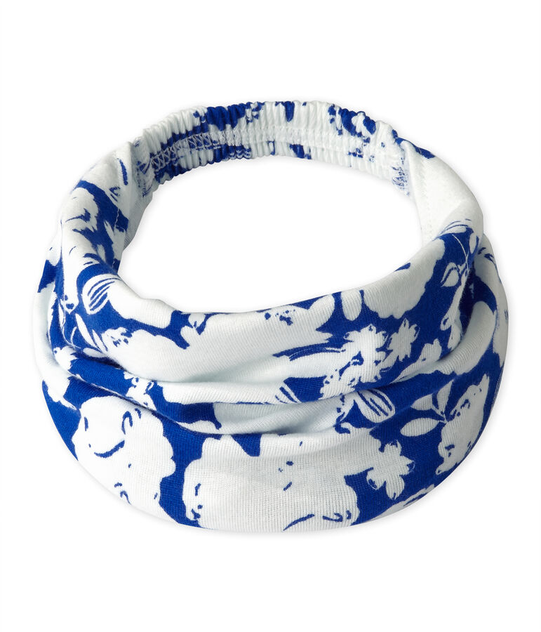 Fascia bambina stampata bianco MARSHMALLOW/blu PERSE