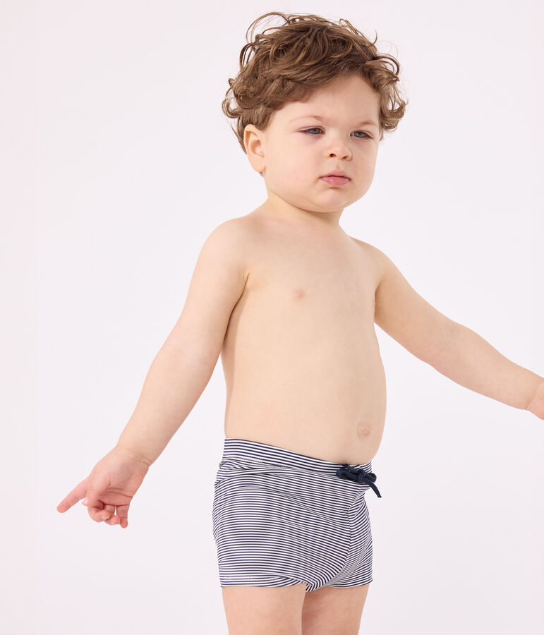 Shorts da bagno beb&egrave; blu/bianco