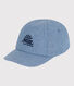 Cappellino in denim celeste bebè