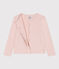Cardigan in molleton bambina rosa SALINE