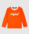 T-shirt bambino a maniche lunghe in cotone arancione CAROTTE
