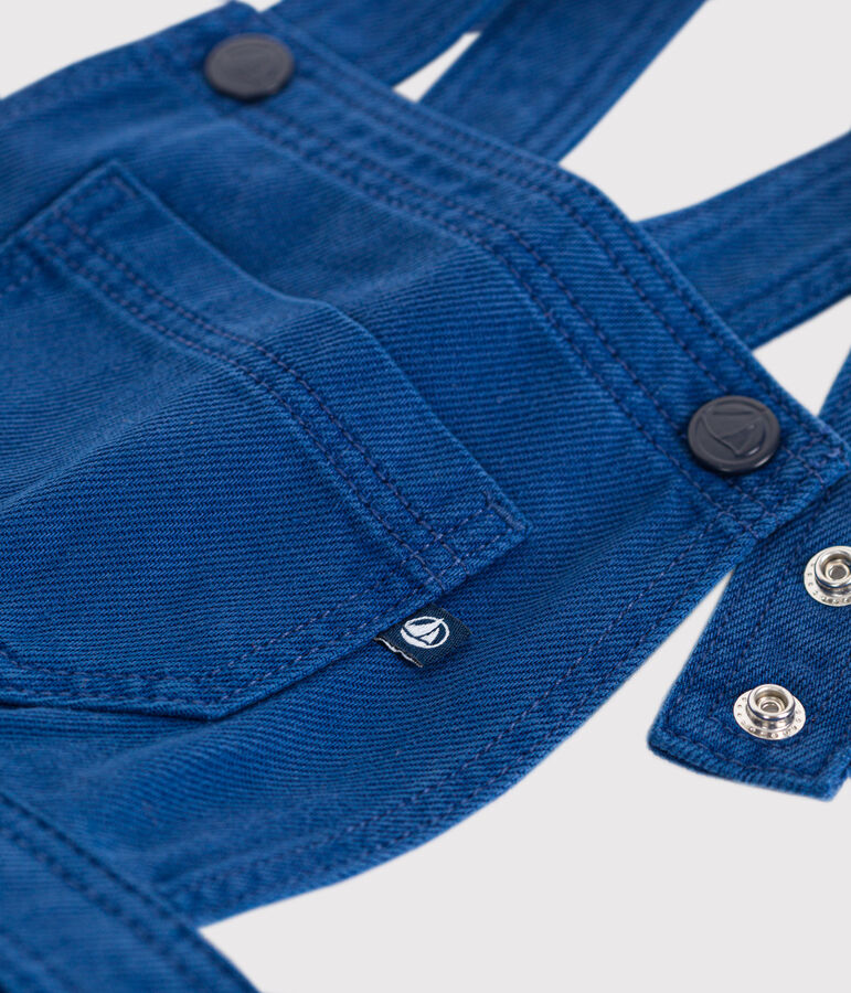 Abito salopette in serge bambina blu