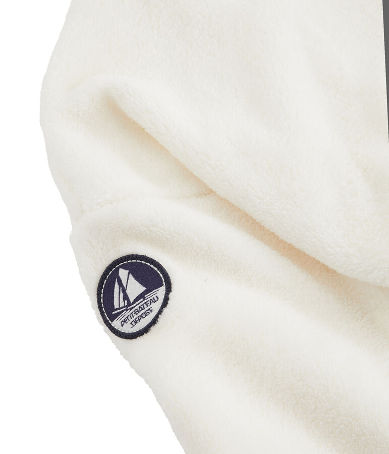 Felpa in pile arricciato da bambino bianco