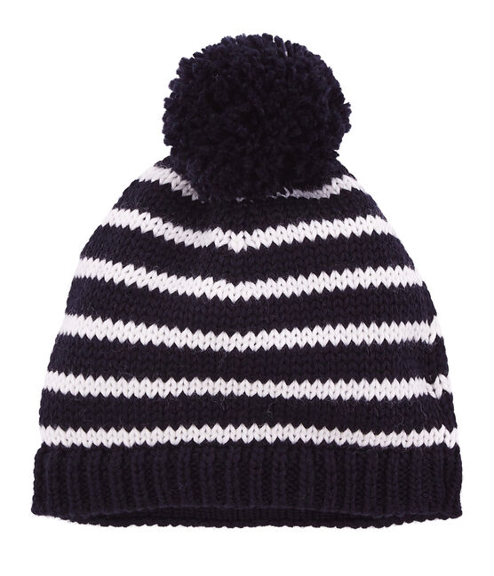Cappello in misto lana blu SMOKING/bianco MARSHMALLOW