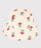 Cappellino in garza di cotone a fiori bambina bianco AVALANCHE/ MULTICO
