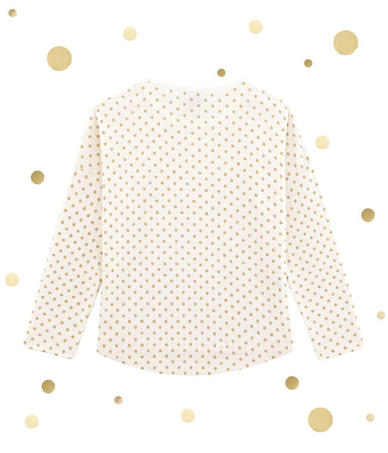 tee-shirta maniche lunghe bianco MARSHMALLOW/giallo DORE