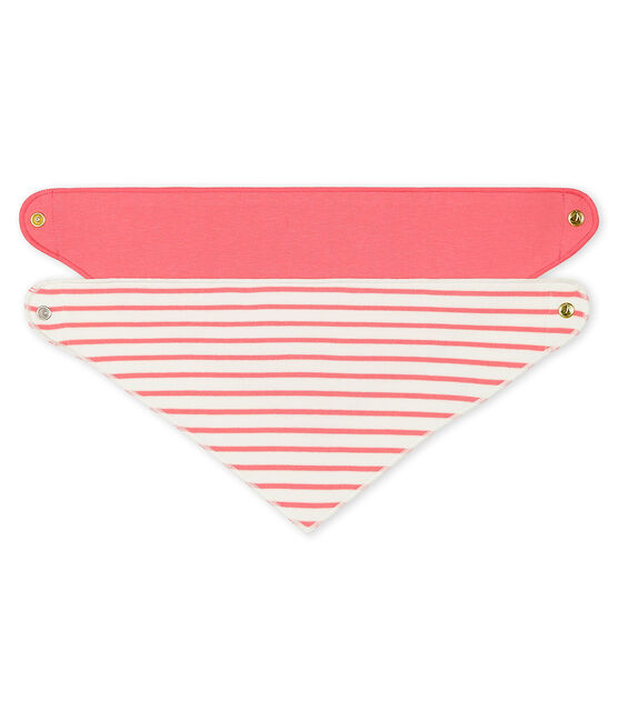 Set di 2 paia di bavaglini bandana bebè bambina variante 1