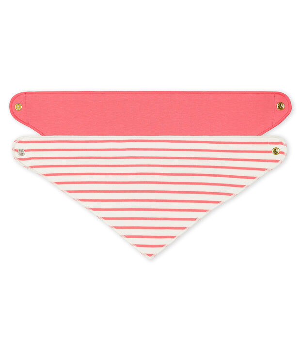 Set di 2 paia di bavaglini bandana beb&egrave; bambina multicolore
