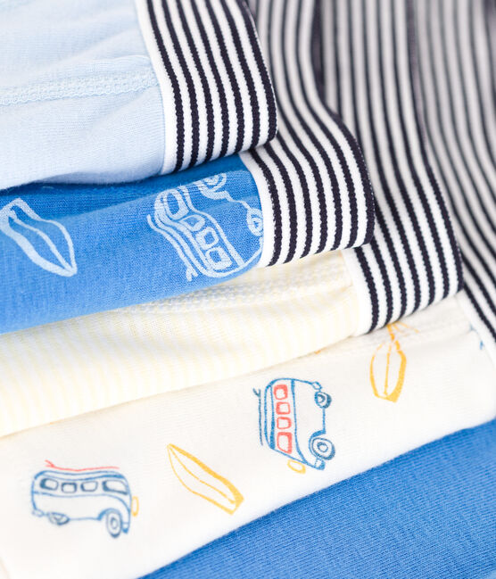 Set di 5 boxer in cotone con stampa di furgoni bambino variante 1