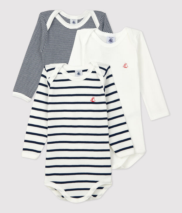 Confezione da 3 body a manica lunga beb&egrave; multicolore