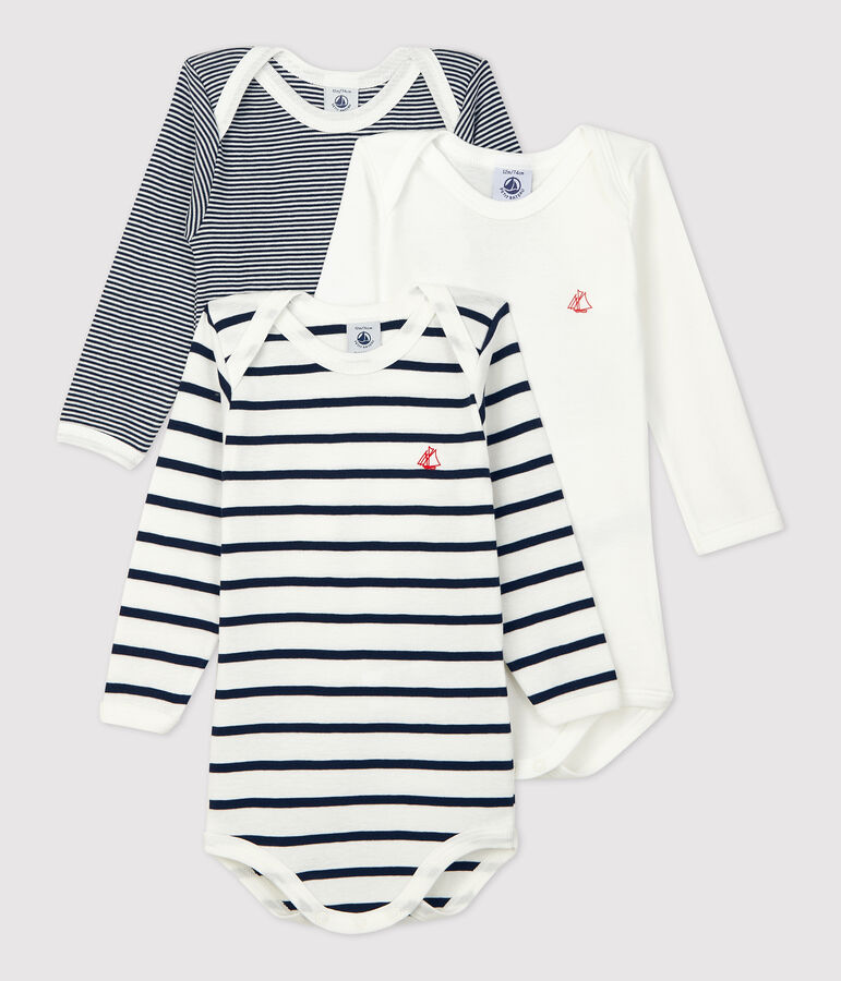 Confezione da 3 body a manica lunga beb&egrave; multicolore