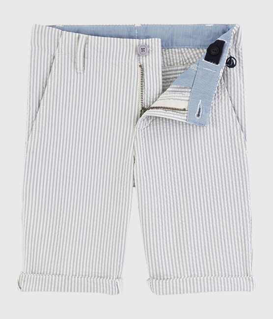 Bermuda in seersucker bambino grigio GRIS/bianco MARSHMALLOW