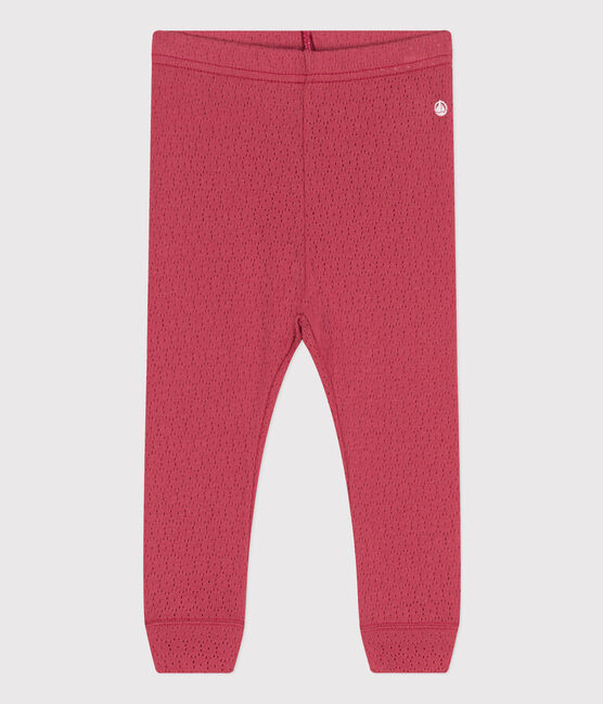 Legging bébé en coton ajouré rosa PAPI