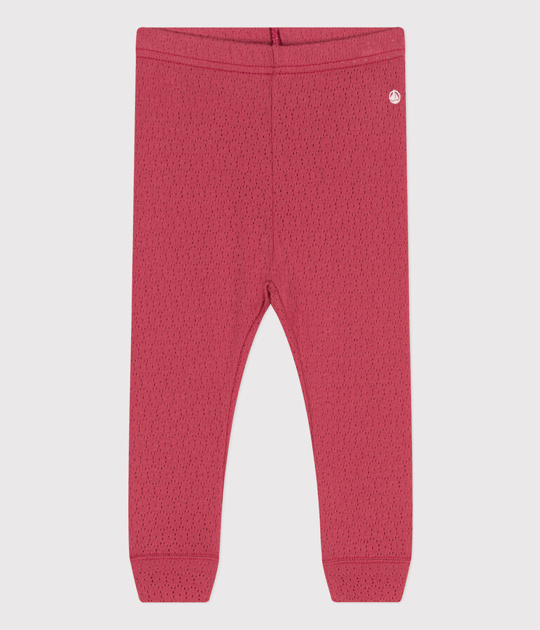 Legging b&eacute;b&eacute; en coton ajour&eacute; rosa PAPI