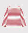 Marinière in jersey bambina bianco MARSHMALLOW/rosso TERKUIT