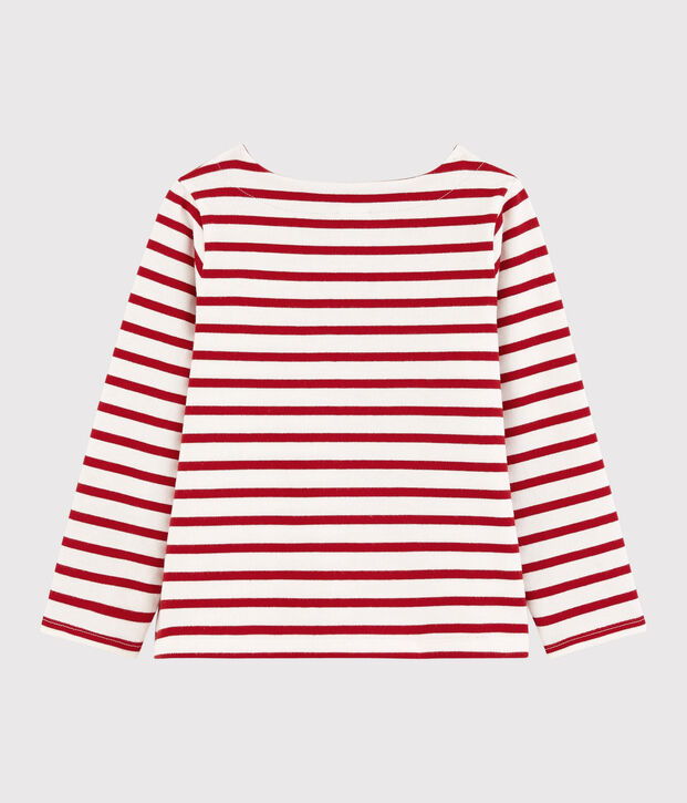Marini&egrave;re in jersey bambina bianco/rosso