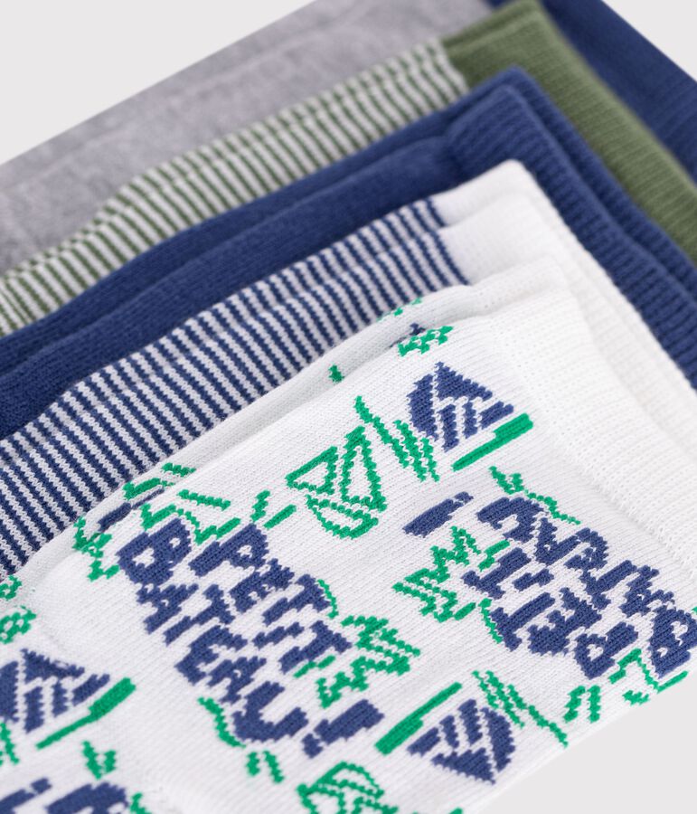 5 paia di calzini in cotone bambino multicolore