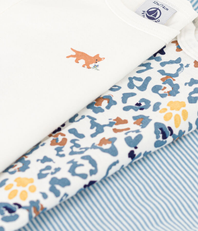 Confezione da 3 body a maniche lunghe beb&egrave; in cotone multicolore